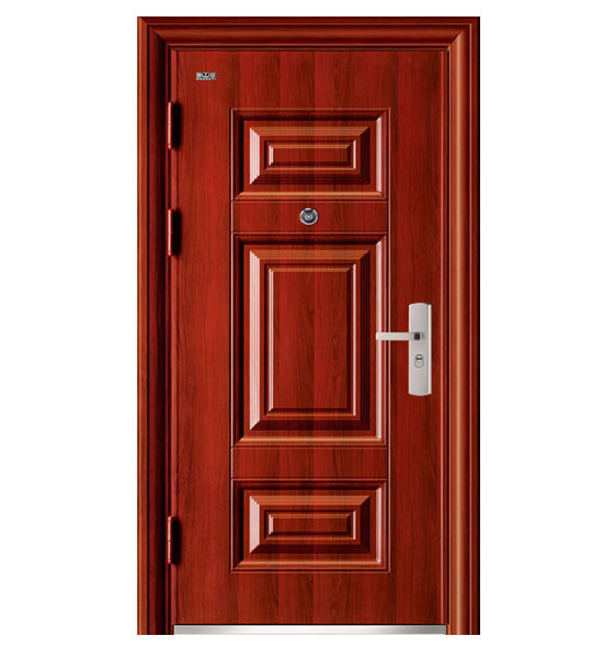 Cửa thép vân gỗ sần đơn