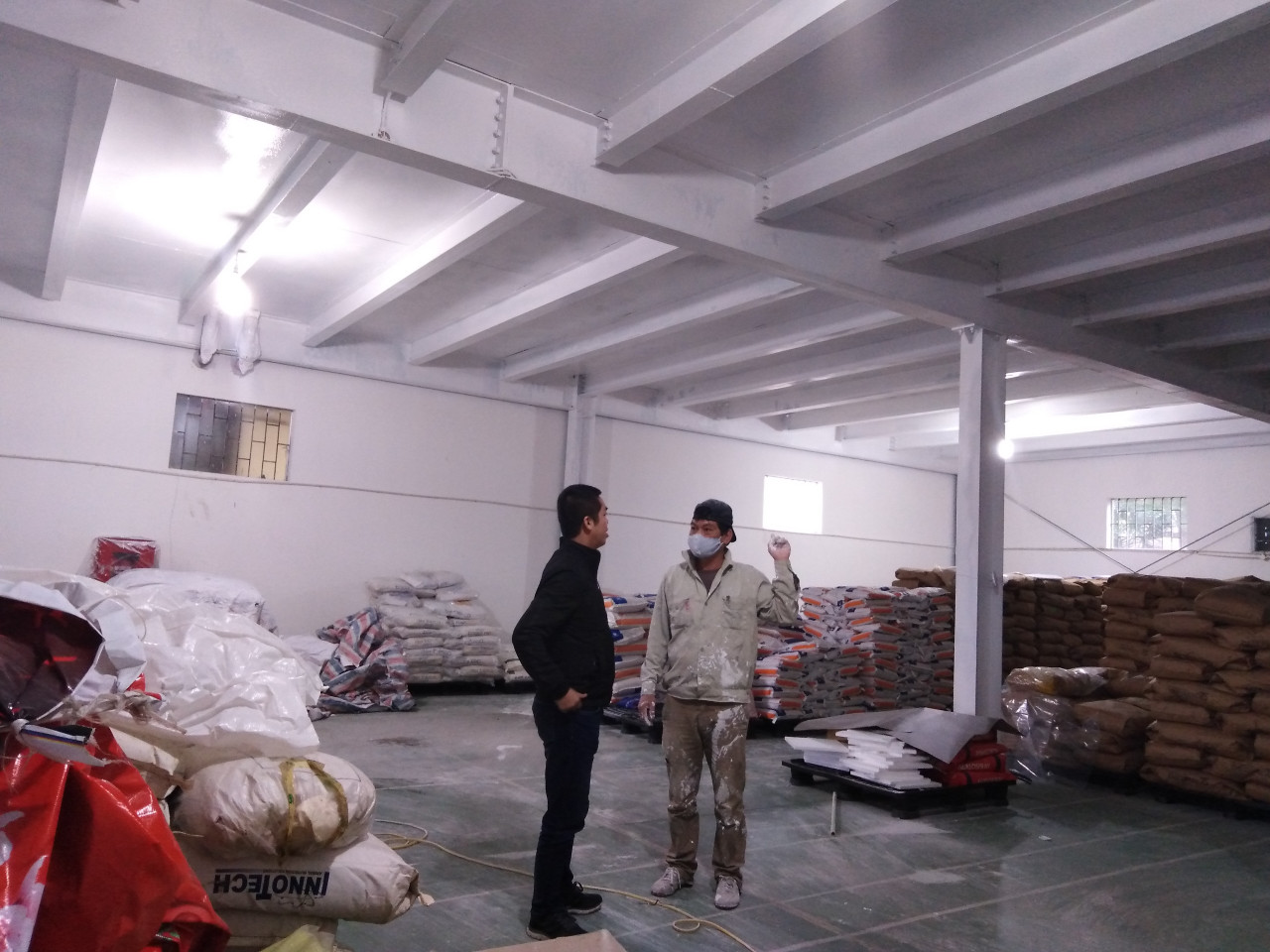 THI CÔNG SƠN CHỐNG CHÁY, THẠCH CAO CC, BƠM PC, QUẠT CHO NHÀ XƯỞNG AMAVET KCN NINH HIỆP